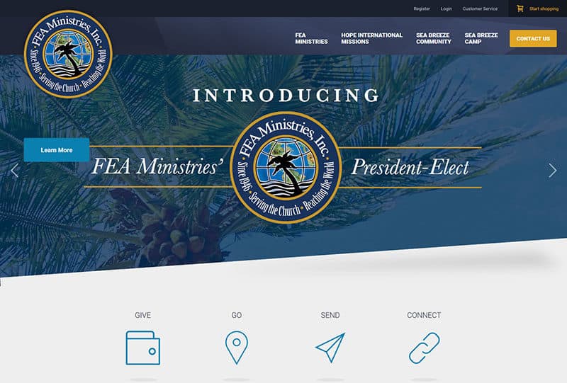Desktop screenshot of FEA Ministries