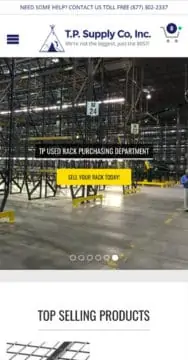 Mobile screenshot of T.P. Supply Company