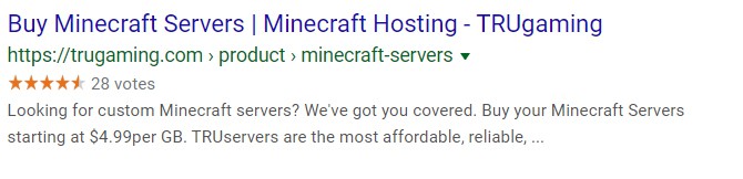 TRUgaming Google Search Results