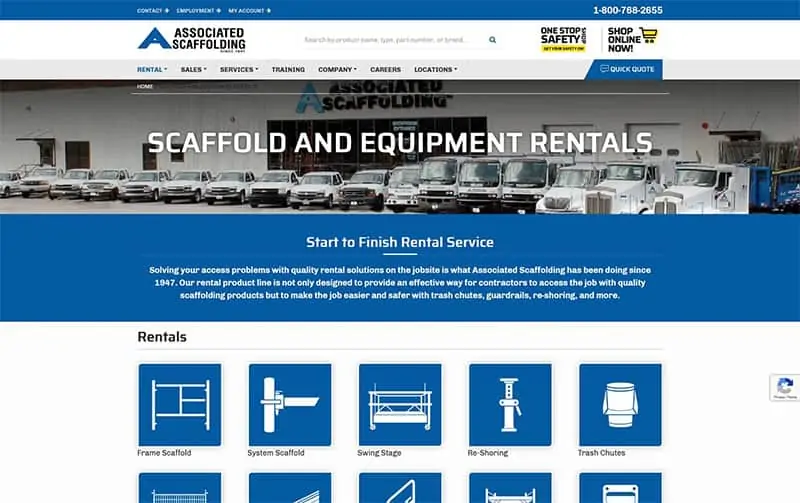 Safety Equipment Company Ecommerce Web Rebuild