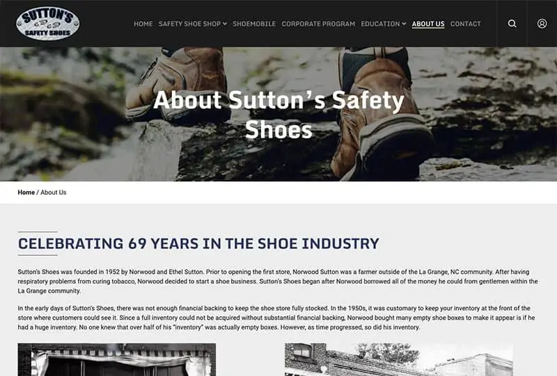 Custom Web Design for a Retail Shoe Business