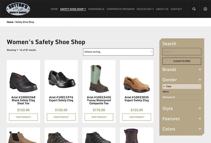 WooCommerce Web Design for a Retail Shoe Business