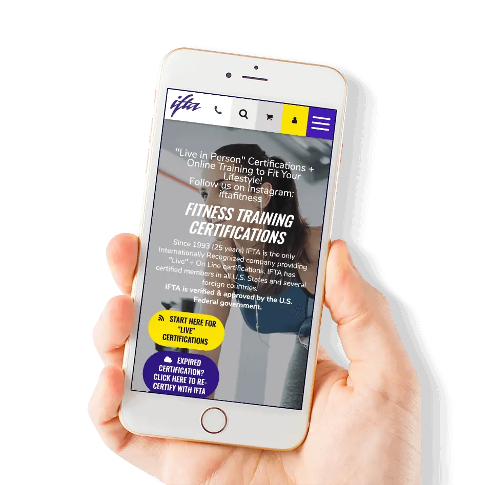 Mobile Friendly Web Design for Fitness Company