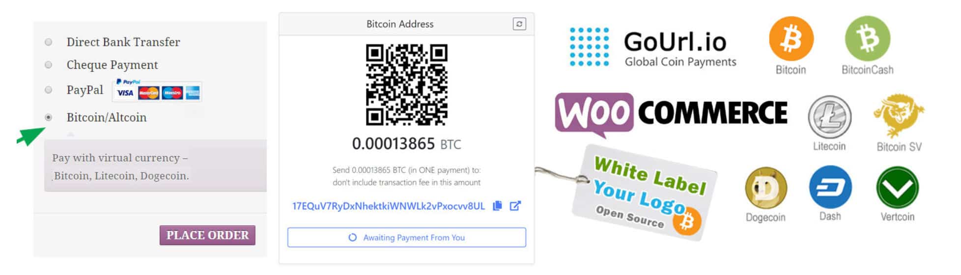 TheeCommerce Bitcoin Payment Gateway GoURL