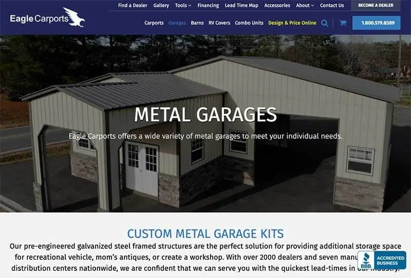 Custom Web Design for a Metal Building Manufacturer
