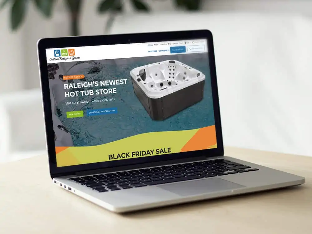Ecommerce Web Development for a Hot Tub Company in Raleigh
